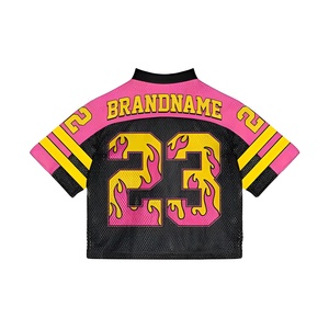 Custom Mesh Sports Jersey Short Sleeve Breathable <b>Athletic</b> Training Shirt with Number Graphic OEM Wholesale Custom Logo - Product Image 3