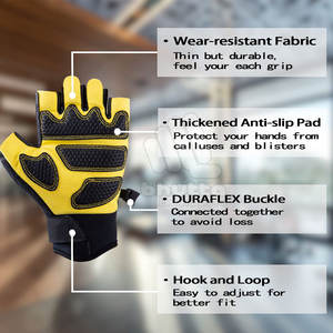 Guantes Deportivos de Medio Dedo de Alta Calidad para Gimnasio, Ejercicio, Fitness, Levantamiento de Pesas, Personalizados, de Cuero - Product Image 2