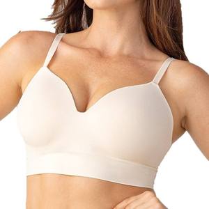 Soutien-gorge sans armatures en tricot respirant et confortable pour adolescentes et femmes, coupe 3/4, uni, pour poitrine généreuse, directement de l'usine - Product Image 6
