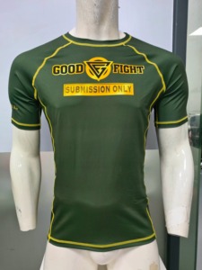 Camiseta de Compresión para Hombre, Manga Corta, Protección contra Rozaduras, MMA, BJJ, Sin Gi, Capa Base Atlética, Secado Rápido, para Gimnasio y Entrenamiento - Product Image 4