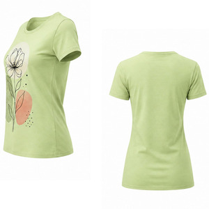 Camiseta de Verano para Mujer con Estampado Gráfico, Cuello Redondo, Manga Corta, Transpirable, de Algodón Suave, Estilo Urbano, para Uso Diario - Product Image 4