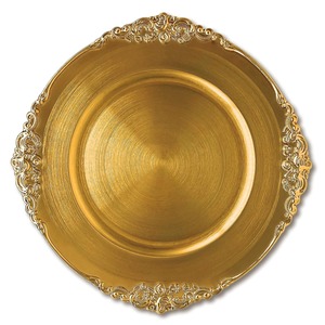 Plato decorativo de latón de calidad premium, ideal para arreglos de mesa en restaurantes de alta gastronomía y cenas de lujo. - Product Image 6