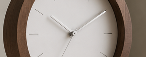 Minimalist Circular Wood Desk <b>Clock</b> Quartz Movement Silent Needle Display - Product Image 2