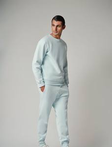 Ensemble de survêtement pour homme de haute qualité en molleton de coton, sweat-shirt à capuche et pantalon de jogging à taille élastique, respirant, écologique, vintage - Product Image 2