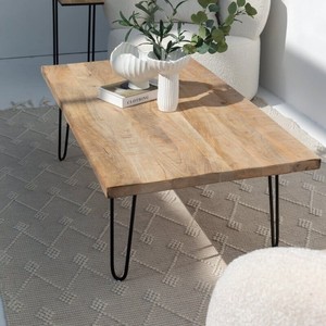 Mesa de Centro Vandana Astra Vesta de Madera de Mango para Sala de Estar Moderna y Decoración Contemporánea - Product Image 1