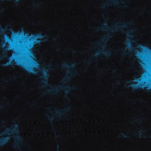 <b>Tie</b> Dye Batwing Sleeve Crop Top <b>Men's</b> O-Neck Knitted Oversized Casual T-Shirt With Pattern Print Blue <b>Black</b> - Product Image 3