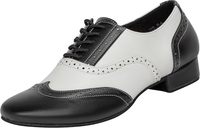 Zapatos de Baile Latino para Hombre, de Cuero con Cordones, Forro de Tela de Algodón, para Salsa, Tango, Baile de Salón, Moderno, Profesional, Práctica y Actuación