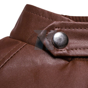 New Arrival Factory Direct Sale <b>Long</b> Sleeves <b>Men</b> Leather <b>Jacket</b> Customized Wholesale Leather Winter <b>Jacket</b> - Product Image 4