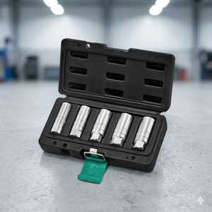 Professional 5PC <b>Spark</b> <b>Plug</b> <b>Socket</b> <b>Set</b> with Durable CR-V Steel for Automotive Engine Repair - Product Image 3