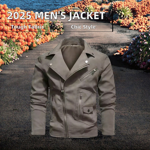 Chaqueta de Invierno Premium para Hombre, de Cuero Genuino, Transpirable, Ecológica, Resistente al Viento, con Cierre Frontal y Forro Suave y Cómodo para Uso Casual - Product Image 5