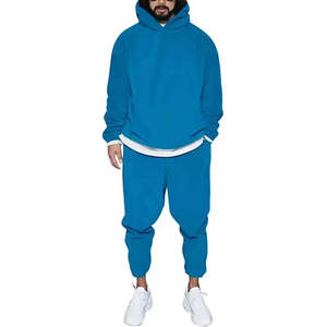 Nouvelle collection automne/hiver, sweat-shirt et pantalon en molleton 100% coton, couleur unie, style européen/américain, léger, respirant, séchage rapide, manches longues - Product Image 6
