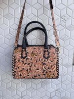 Bolso de Mano de Cuero Tallado a Mano de Alta Calidad, Estilo Bohemio Gitano, Personalizado, Hecho a Mano, Estilo Occidental, Elegante, para Mujer