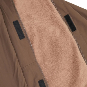 Veste polaire à poils longs pour homme, fermeture éclair intégrale, pour randonnée en plein air, veste thermique décontractée, fabricant OEM sur mesure, marque privée - Product Image 5