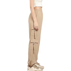 Pantalones Cargo Holgados para Mujer, Estilo Moderno, Logotipo Personalizado, Color Claro, Ideales para Caminatas por la Playa, Paseos en Barco y Vacaciones Tropicales - Product Image 3