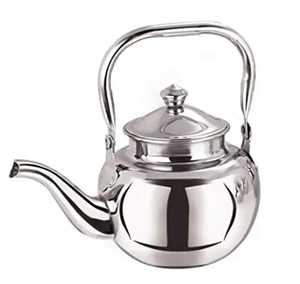 Classic Stainless Steel Tea Kettle with Lid Durable Metal <b>Teapot</b> Double Wall Whistling Eco-Friendly & Food Grade - Product Image 2