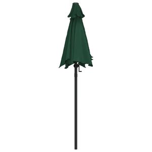 Parasol de jardin en polyester vert et gris foncé avec base élégante en aluminium - Product Image 4