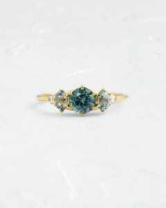 925 Silver Three Stone Engagement <b>Ring</b> Prong Setting Rhodium Plated Trendy Unisex <b>Large</b> Moissanite Stones - Product Image 4