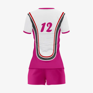 Nouvel ensemble d'uniformes de volley-ball pour femmes, style dernière génération, sublimation, prix usine, coupe athlétique, respirant - Product Image 4