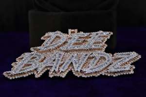 Pendentif personnalisé en moissanite baguette, en argent 925, passe le testeur de diamant, entièrement serti, style hip-hop, bicolore, pour homme - Product Image 3