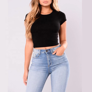 Camiseta Deportiva Corta para Mujer 2026, Cuello Redondo, Manga Corta, Transpirable, Ligera, 100% Algodón, Tela de Felpa Suave, MOQ Bajo - Product Image 2