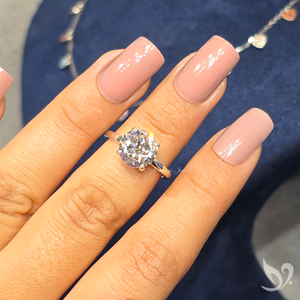 3CT Round Lab Grown Diamond Engagement & Wedding <b>Ring</b> IGI Certified 14K Solid white Gold Solitaire <b>Custom</b> Jewelry Manufacturer - Product Image 5