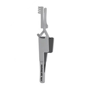 เครื่องมือผ่าตัดแบบ Cross Action Retractor ขนาด 4 นิ้ว ชนิดยึดติดกับผิวหนัง  ฟันทื่อ 4x4  ทำจากสแตนเลสสตีล ใช้ซ้ำได้ - Product Image 2