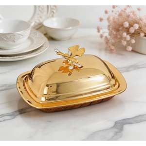 กล่องใส่เนยสแตนเลสพร้อมฝาปิด |   กล่องเก็บเนยโลหะเกรดอาหาร - Product Image 2