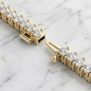 10.00CTW Lab Grown Brilliant Cut Diamond Tennis <b>Necklace</b> Prong Set Solid Gold Classic Eternity Link Chain Jewelry <b>Statement</b> Gift - Product Image 2