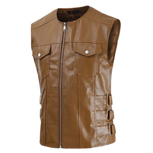 Gilet en cuir d'hiver pour homme, coupe élégante, conçu pour la mode décontractée moderne et un confort durable - Product Image 3