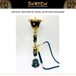 Best Quality Luxury Egyptian Artistic Mother of Pearl & Stainless Steel Gold Plated Decorative <b>Hookahs</b> at Wholesale Market Price - Product Image 5