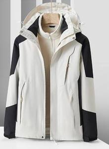 เสื้อแจ็คเก็ตบุขนแกะมีฮู้ดสำหรับผู้ชาย ฤดูหนาว กันน้ำ น้ำหนักเบา คุณภาพพรีเมียม ระบายอากาศได้ดี สีพื้น ทรงหลวม ขายดี - Product Image 2