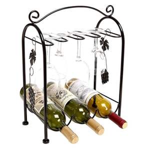 Support de bouteille de vin en fer créatif pour table, idéal pour les mariages, les anniversaires et les marchés de cadeaux - Product Image 3