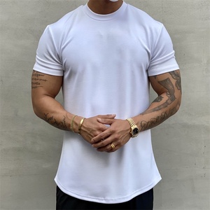 T-shirts formels 100 % coton à col rond pour impression personnalisée, tissu peigné anti-boulochage, échantillons rapides, vente en gros - Product Image 2