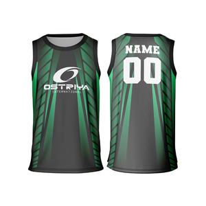 Maillot de basket sans manches d'été avec impression par sublimation respirante, nom d'équipe personnalisé avec MOQ faible - Product Image 1