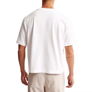 เสื้อยืดคอกลมทรงโอเวอร์ไซส์ ผ้าคอตตอนหนา 100% คุณภาพสูง สำหรับผู้ชาย รุ่นหนาพิเศษ ทรงบ็อกซี่ - Product Image 2