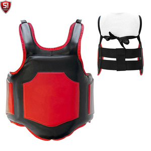 Boxtraining Brustschutz Verstellbare Kampfsport-Schutzweste Ledergefüttert Umweltfreundlich Atmungsaktiv für Taekwondo Karate Übungen - Product Image 2