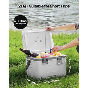 Frigo Portatile Rigido da 21 QT con Maniglie e Cinghie Resistenti, Materiale LLDPE, Frigo Portatile Isolato da 15L - Product Image 2