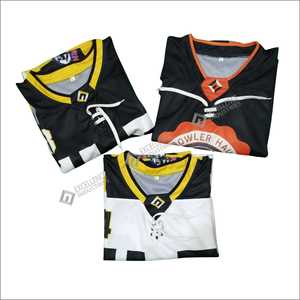 Nueva Camiseta de Hockey sobre Hielo Personalizada, OEM, Poliéster/Algodón, Transpirable, de Secado Rápido, Camisetas de Hockey Cortas con Estampado Personalizado, Bordado 3D - Product Image 6
