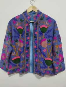 Handcrafted Cotton Suzani Jacket Boho Tribal TNT Coat Festival Fashion Ethnic Embroidery Jacket Cotton Suzani jacket coat - Product Image 5