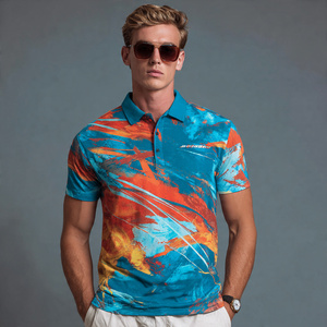 Polo Swimwear <b>Shirts</b> Men's Button Up Beach Wear Polo <b>Shirt</b> Men Lightweight Turn Down <b>Collar</b> Beach Swim Polo <b>T</b> <b>Shirts</b> Men - Product Image 2