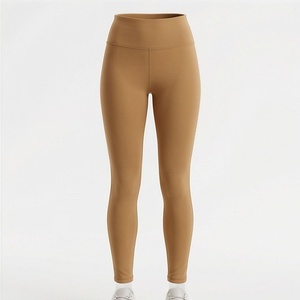Custom Logo Wear Fitness Activewear Gym Women <b>Nylon</b> <b>Leggings</b> High Waist Yoga Pants With Pocket Sports Clothing Lady - Product Image 1