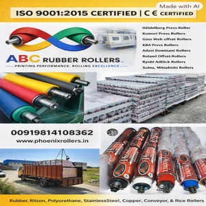 Rouleaux en caoutchouc Phoenix ABC 2026 pour presse d'impression offset hybride, qualité allemande, garantie 1 an, 18-25 Shore A/Shore 353 - Product Image 2