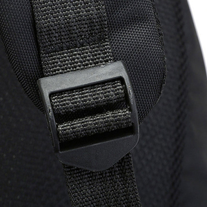 Nylon Backpack With Adjustable Strap Zipper Closure 30-40L Capacity Unisex Casual Daily Use Solid Black Red Trim - Product Image 5