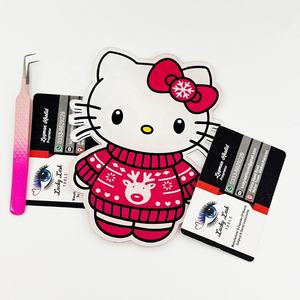 High Quality Fashionable New Accessories Hello Kitty Cat <b>Magnetic</b> Lash Tile Extension Pallet Custom Acrylic Christmas Lash - Product Image 5