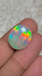 Opale d'Éthiopie naturelle en forme de nid d'abeille, motif rare, opale au feu magique, taille 7 carats - Product Image 4
