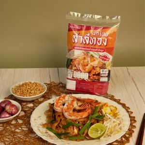 บะหมี่กึ่งสำเร็จรูป ซัมเล่อทอง ผัดไทย อาหารข้างทางไทยแท้ ขายส่ง ขายปลีก ขายส่งจำนวนมาก พร้อมรับประทาน ได้รับการรับรองฮาลาล บรรจุถุง สะดวก - Product Image 3