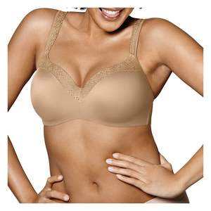 Soutien-gorge push-up pour femme, respirant, tricoté, à bonnets couvrants, en tissu doux, avec dentelle, rembourrage confortable, pour usage quotidien, service OEM - Product Image 1