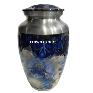 Multicolore avec marbre de pierre dans la crémation en métal d'aluminium dans toute la taille avec l'option imprimée multiple pour des conceptions d'urnes funéraires - Product Image 1