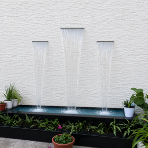 Fontaine murale LED de luxe pour la maison, le jardin, le bureau, la station balnéaire, cascade extérieure et intérieure personnalisée avec finition en pierre naturelle - Product Image 4