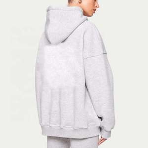 Comfortable Hoodie Sweatshirts with <b>Polyester</b> Cotton Blend Custom Women's Oversize Heavyweight 100% Cotton Hoodie Winter Drop - Product Image 2